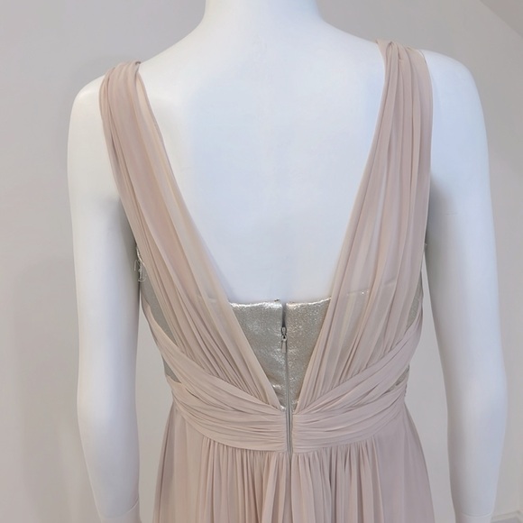 Sample Sale-NWT- Aftersix- 6741-size 10-Palomino (Beige)/ Gold-chiffon- Pristine - Picture 5 of 7
